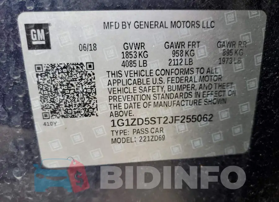 1G1ZD5ST2JF255062 Photo# 12