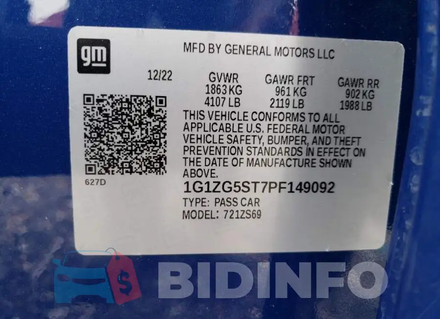 1G1ZG5ST7PF149092 Photo# 13