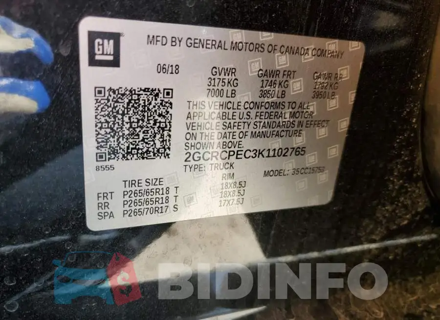 2GCRCPEC3K1102765 Photo# 12
