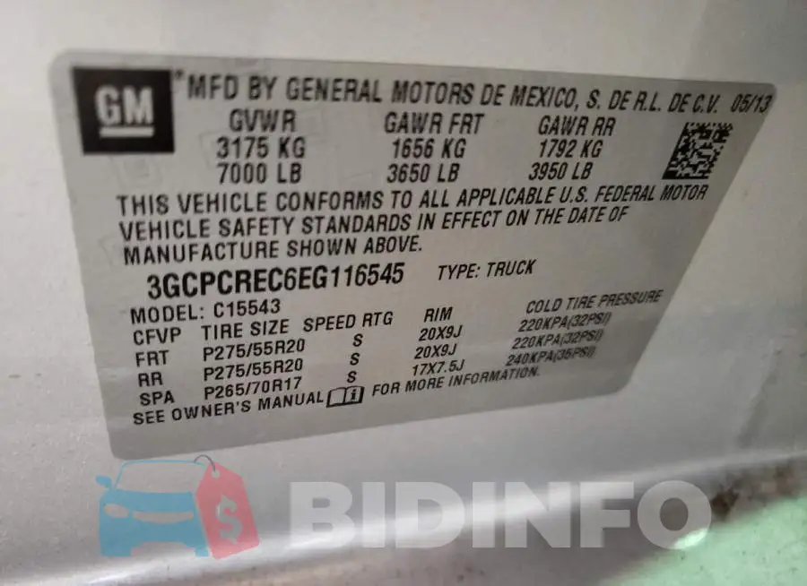 3GCPCREC6EG116545 Photo# 10