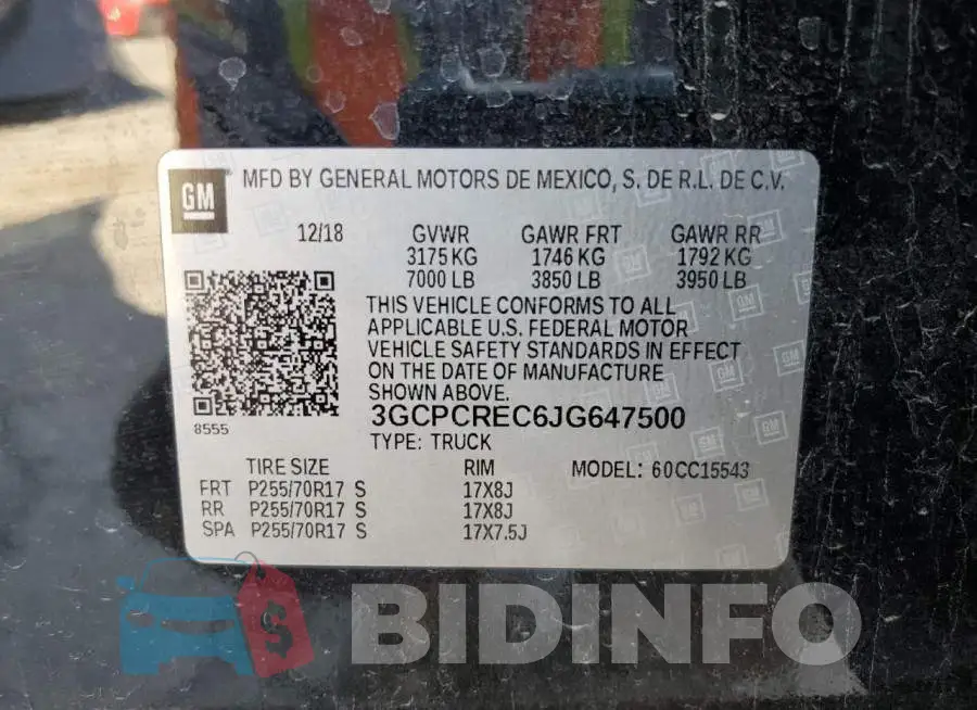 3GCPCREC6JG647500 Photo# 12