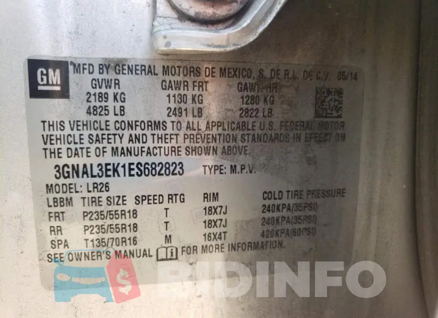3GNAL3EK1ES682823 Photo# 13