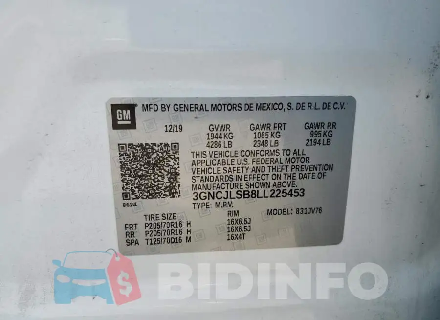 3GNCJLSB8LL225453 Photo# 13