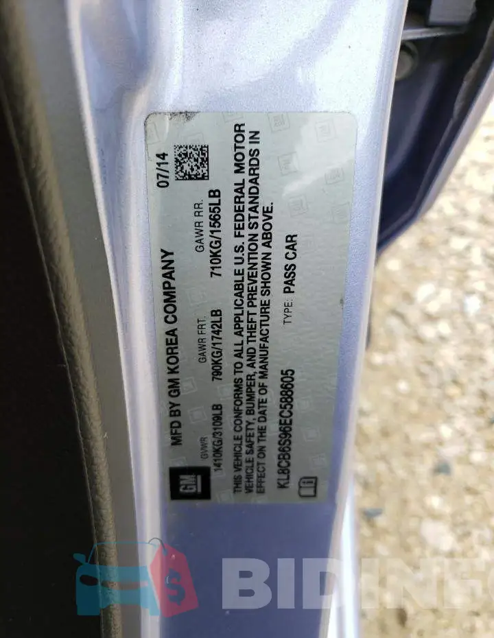 KL8CB6S96EC588605 Photo# 13