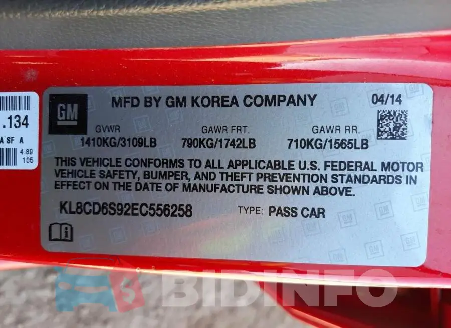 KL8CD6S92EC556258 Photo# 12