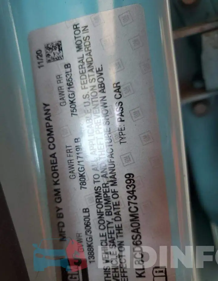 KL8CD6SA0MC734399 Photo# 12