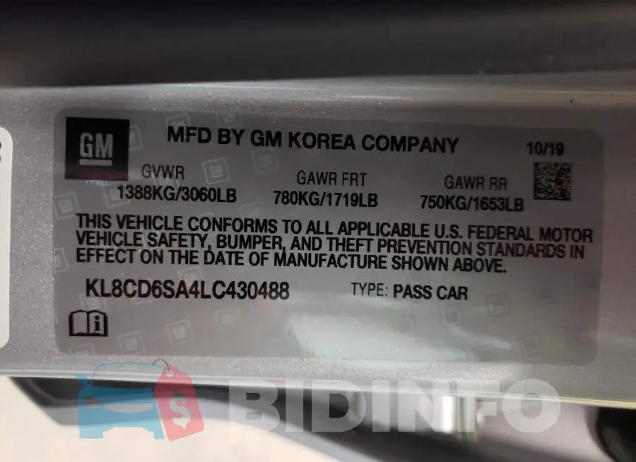 KL8CD6SA4LC430488 Photo# 10