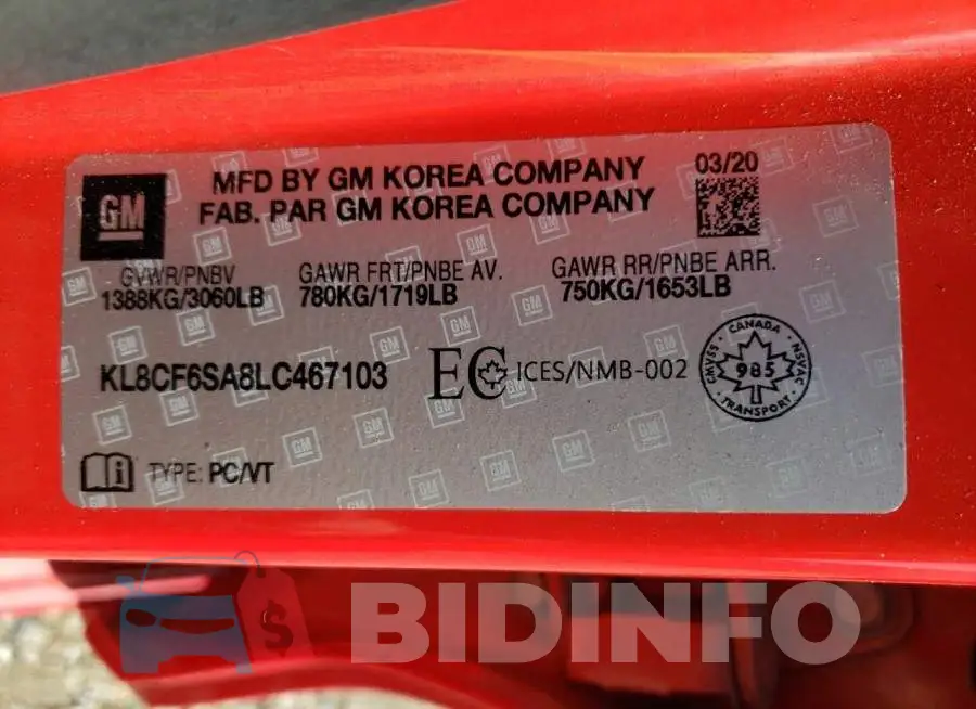 KL8CF6SA8LC467103 Photo# 12