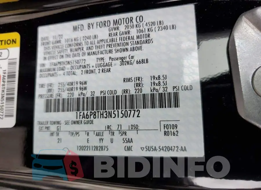 1FA6P8TH3N5150772 Photo# 12