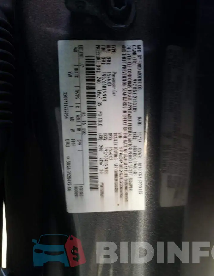 1FADP3E26JL226042 Photo# 12