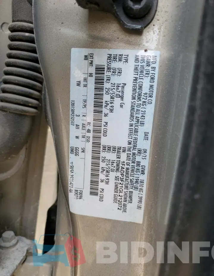 1FADP3F21GL212072 Photo# 13