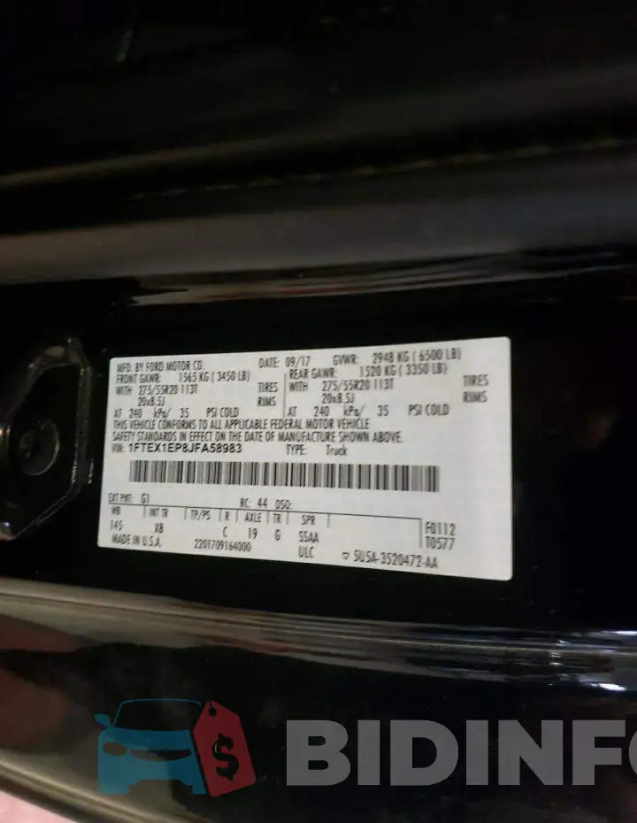 1FTEX1EP8JFA58983 Photo# 12