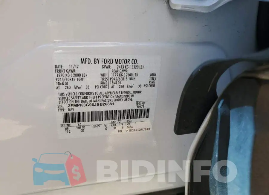 2FMPK3G96JBB26681 Photo# 12