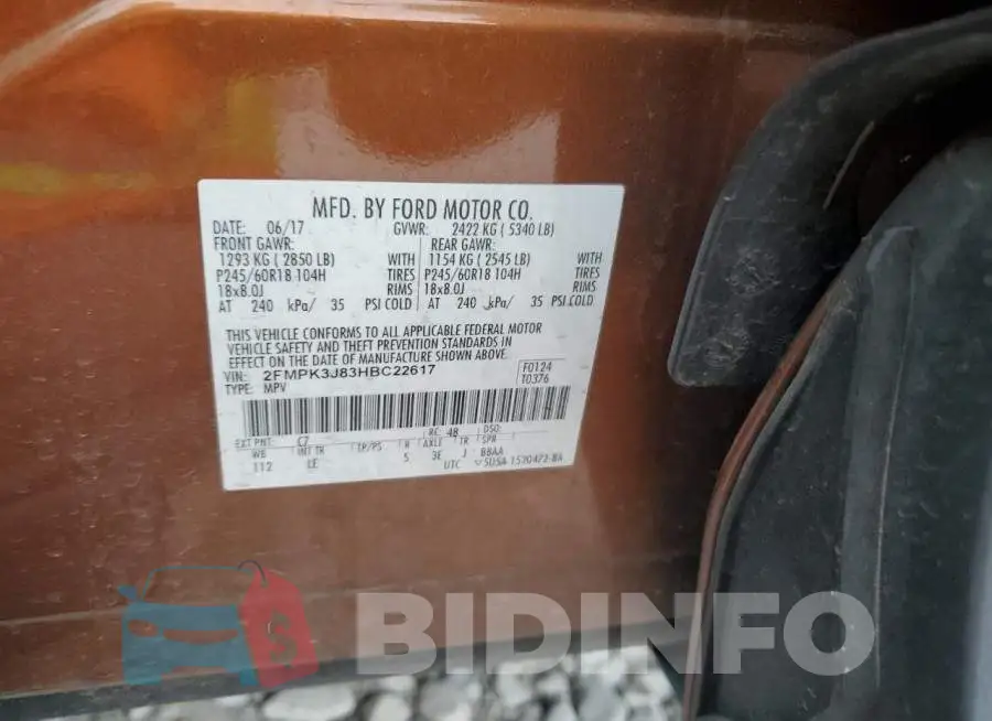 2FMPK3J83HBC22617 Photo# 12