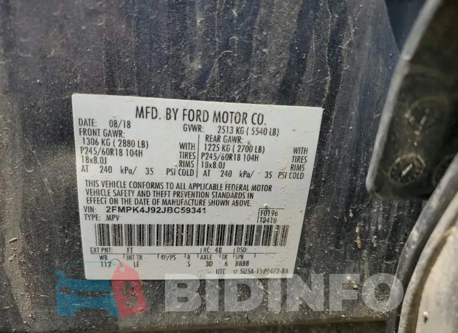 2FMPK4J92JBC59341 Photo# 13