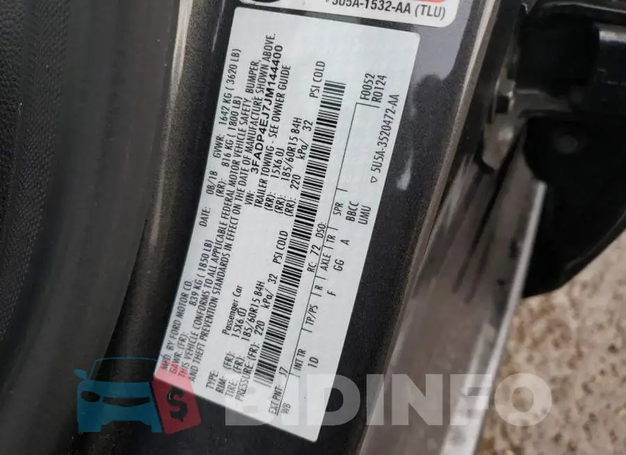 3FADP4EJ7JM144400 Photo# 12
