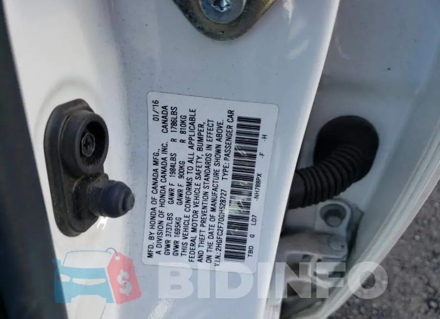 2HGFC2F70GH528727 Photo# 12