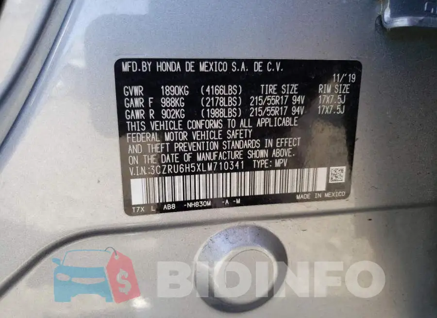 3CZRU6H5XLM710341 Photo# 12