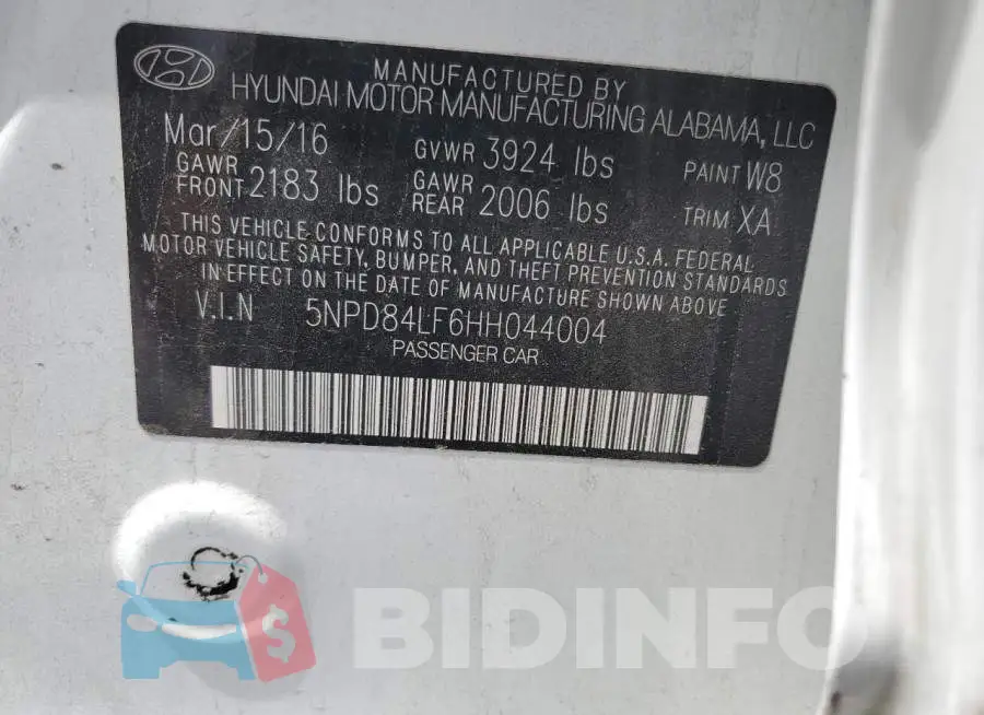 5NPD84LF6HH044004 Photo# 13