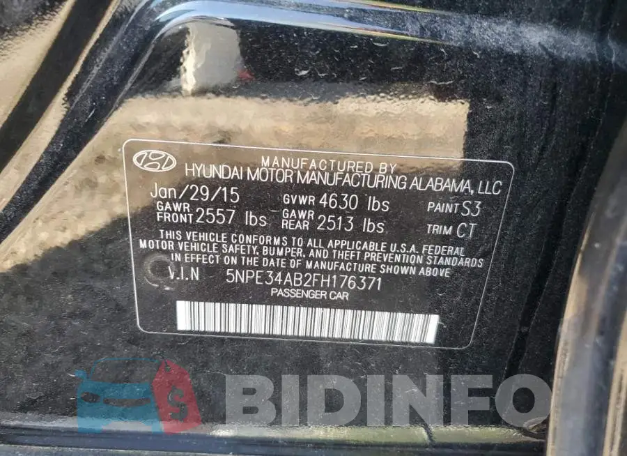5NPE34AB2FH176371 Photo# 13