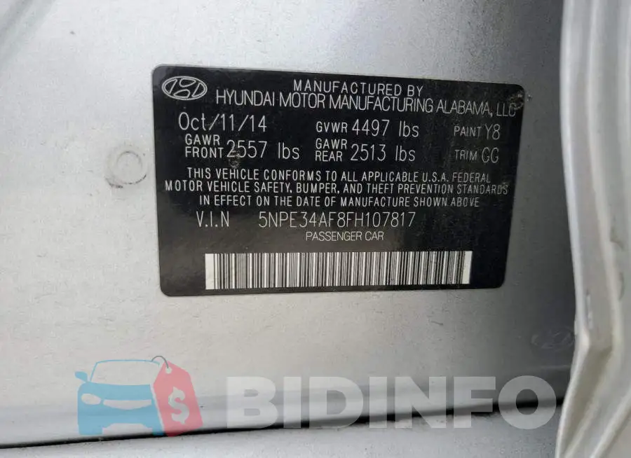 5NPE34AF8FH107817 Photo# 12