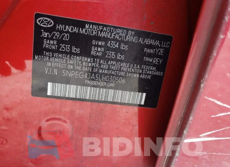 5NPEG4JA5LH030506 Photo# 13