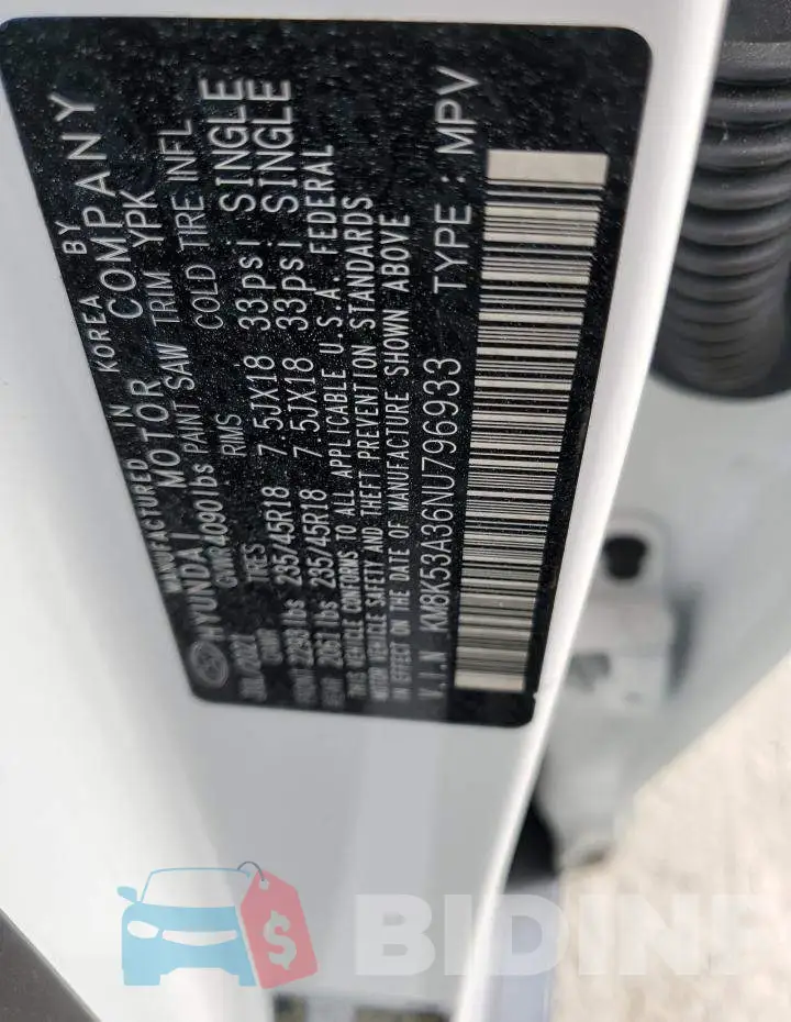 KM8K53A36NU796933 Photo# 13