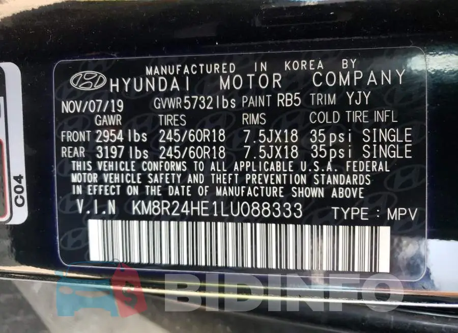 KM8R24HE1LU088333 Photo# 13