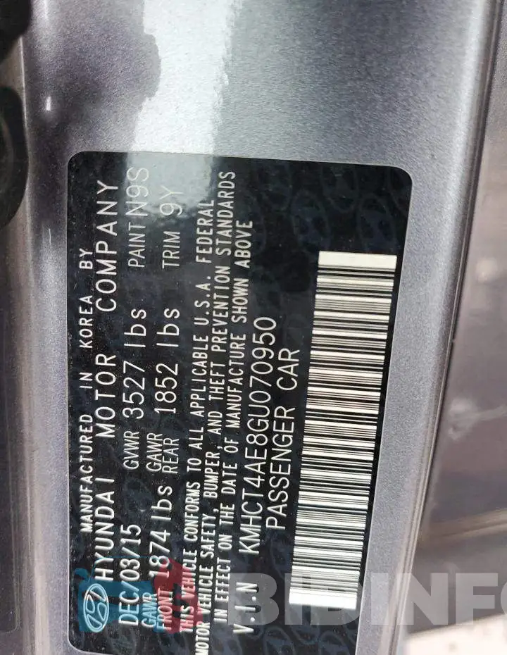 KMHCT4AE8GU070950 Photo# 12