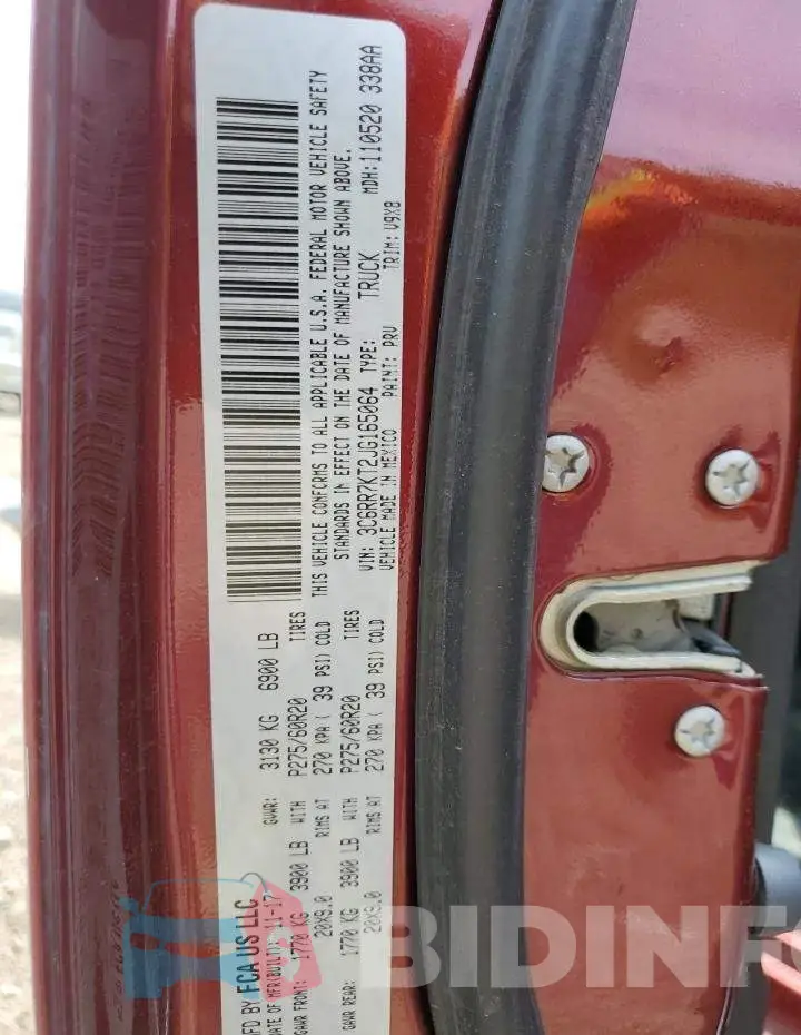 3C6RR7KT2JG165064 Photo# 13