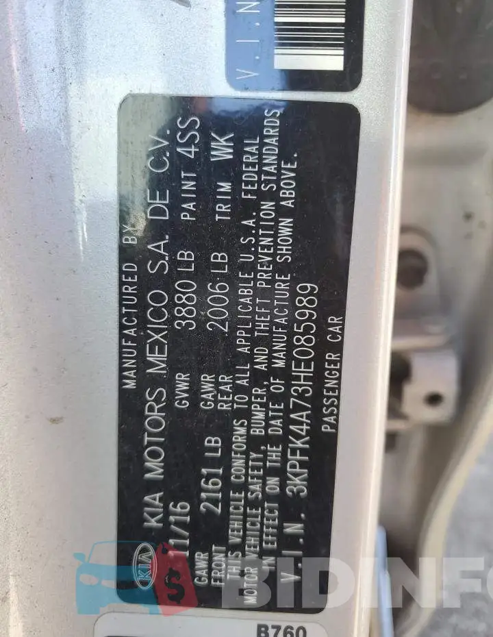 3KPFK4A73HE085989 Photo# 12