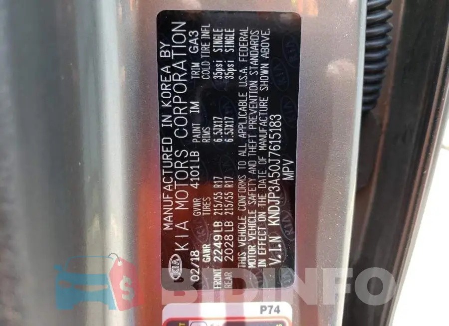 KNDJP3A50J7615183 Photo# 13