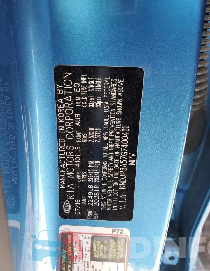 KNDJP3A57G7400411 Photo# 13