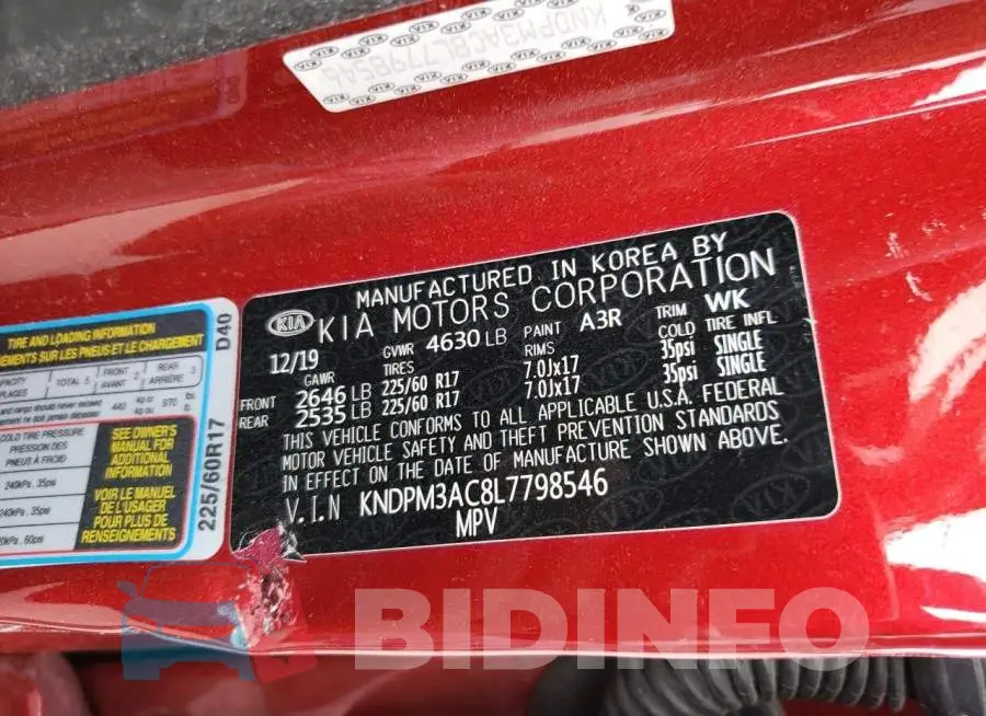 KNDPM3AC8L7798546 Photo# 13