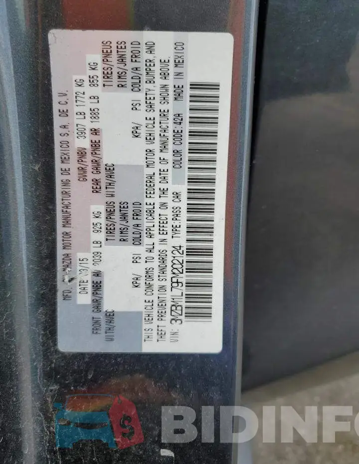 3MZBM1L79FM202124 Photo# 12