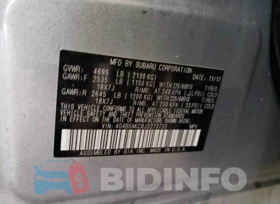4S4BSAKC8J3273733 Photo# 13