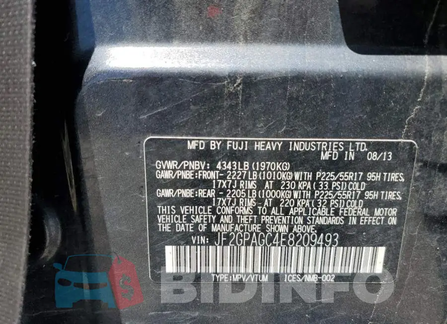 JF2GPAGC4E8209493 Photo# 12
