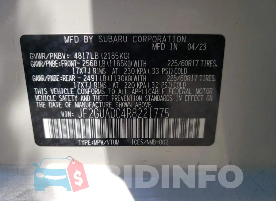 JF2GUADC4R8221775 Photo# 13