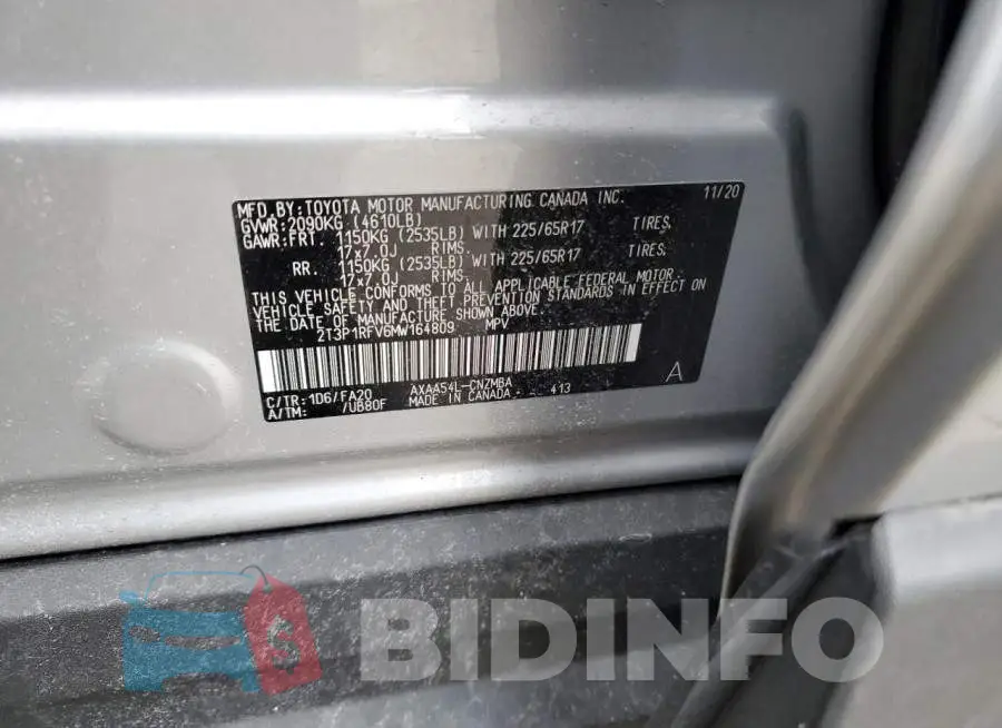 2T3P1RFV6MW164809 Photo# 14