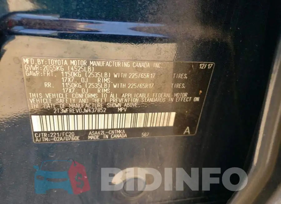 2T3WFREV0JW437852 Photo# 12