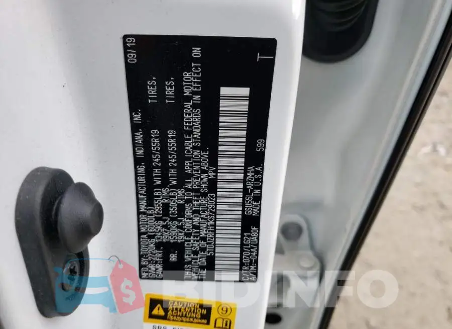 5TDJZRFH1KS729023 Photo# 13