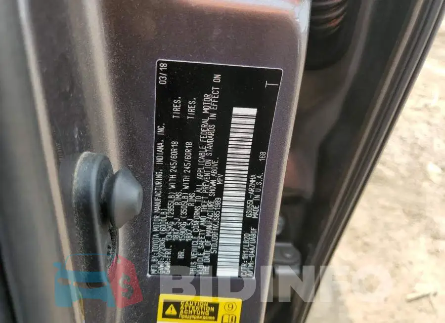 5TDJZRFHXJS851989 Photo# 13