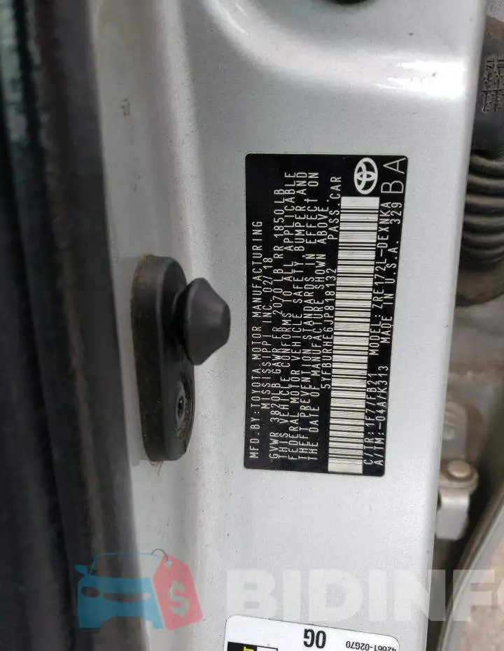 5YFBURHE6JP818132 Photo# 13