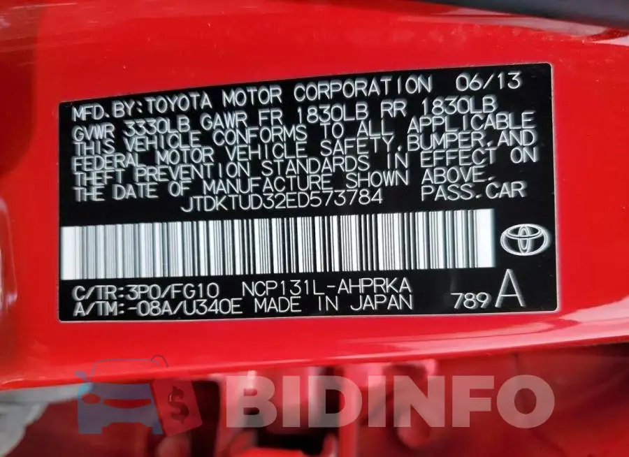 JTDKTUD32ED573784 Photo# 12