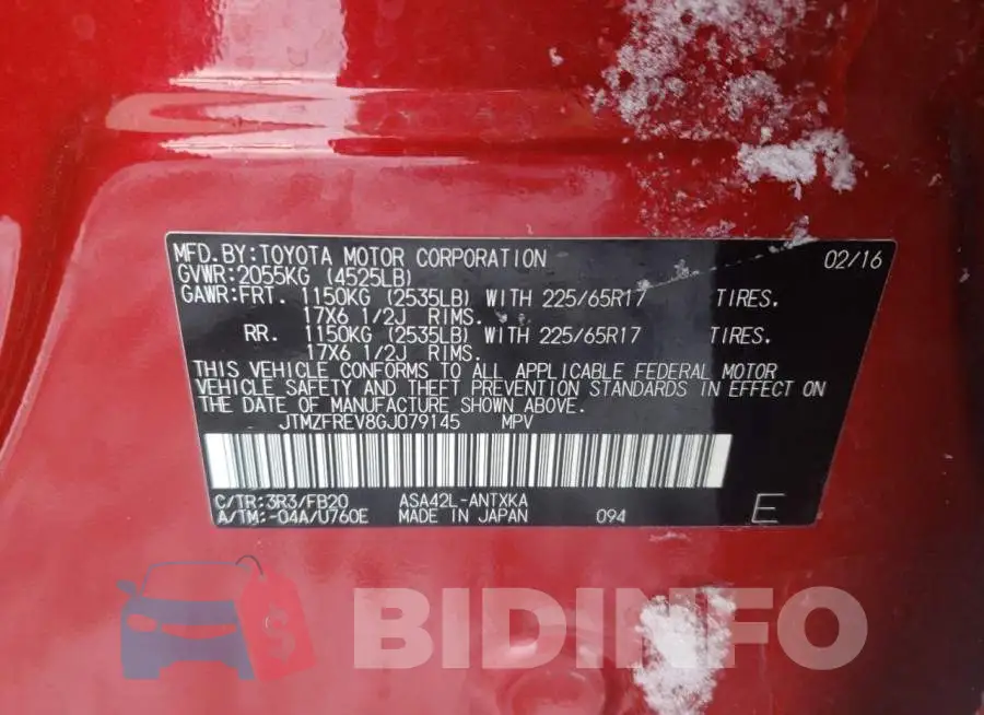 JTMZFREV8GJ079145 Photo# 10