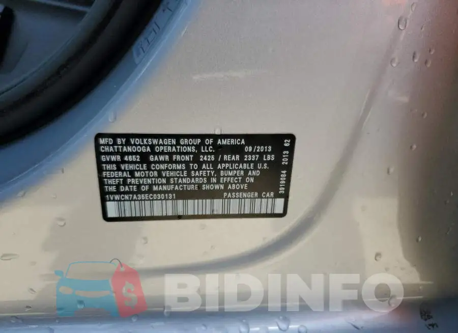 1VWCN7A35EC030131 Photo# 12