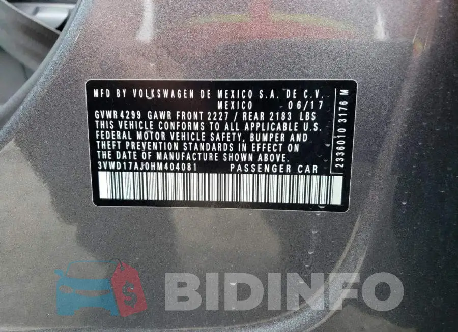 3VWD17AJ0HM404081 Photo# 12