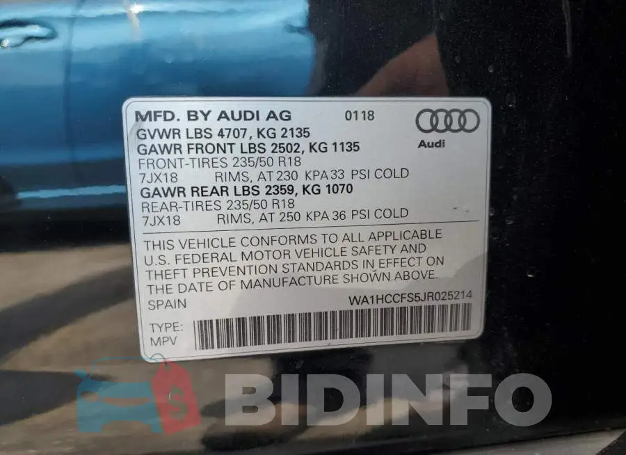 WA1HCCFS5JR025214 Photo# 13