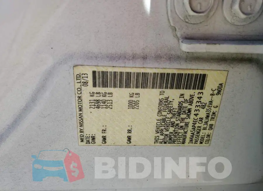 1N4AA5AP4EC433343 Photo# 12