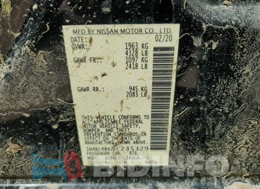 1N4BL4BV2LC235329 Photo# 13